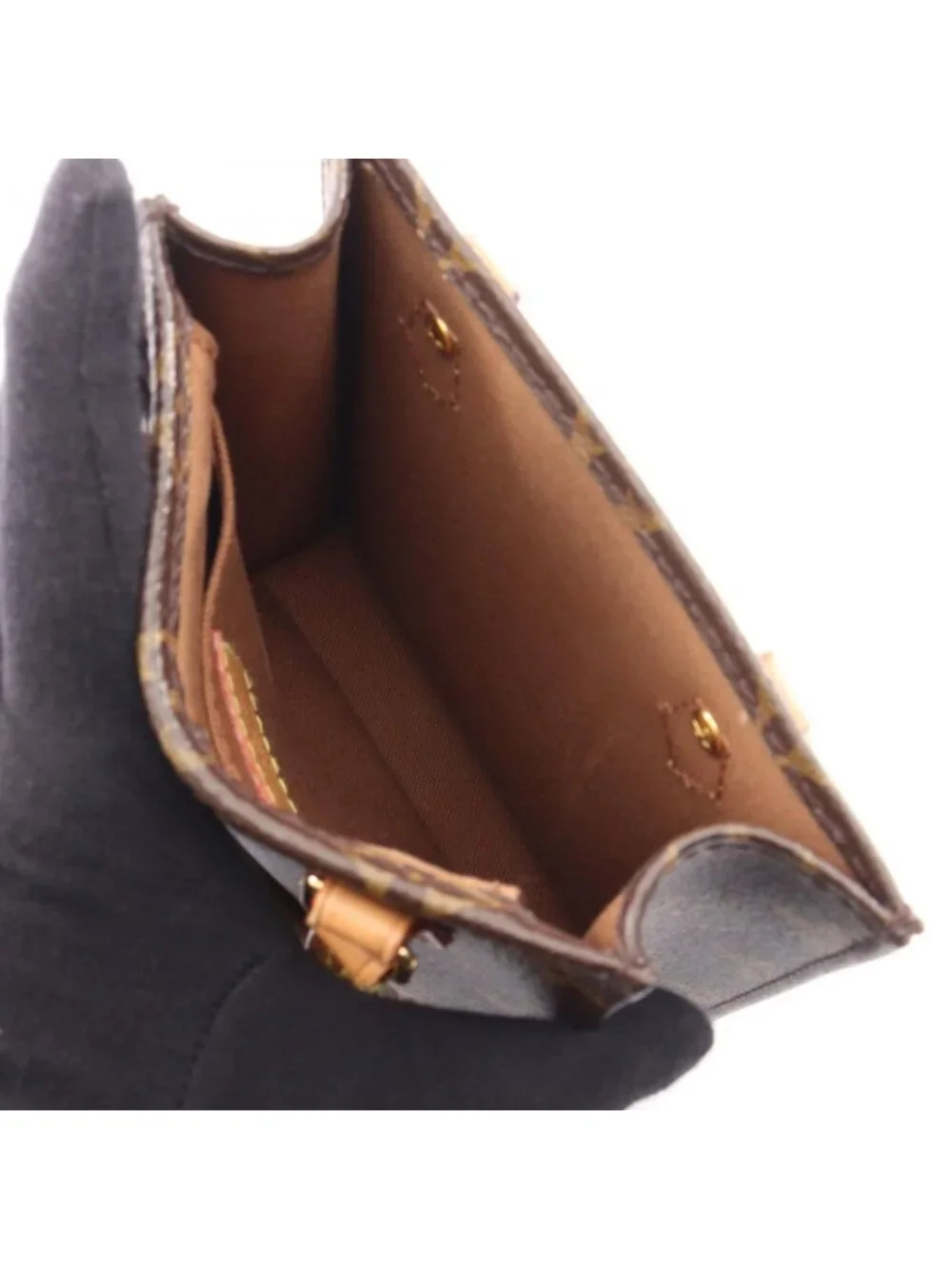 Louis Vuitton Handbag Sac Plat Monogram 2-Way Canvas Leather Petite
